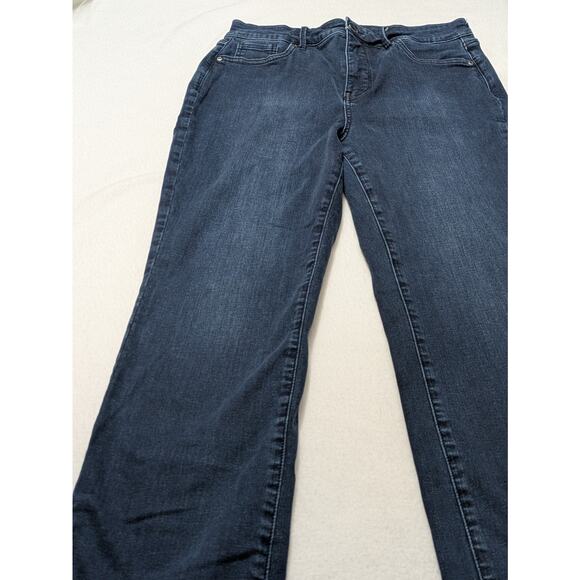 NYDJ Curve 360 Shaper Marilyn Straight Jeans Womens Sz 10 Blue - Picture 2 of 12
